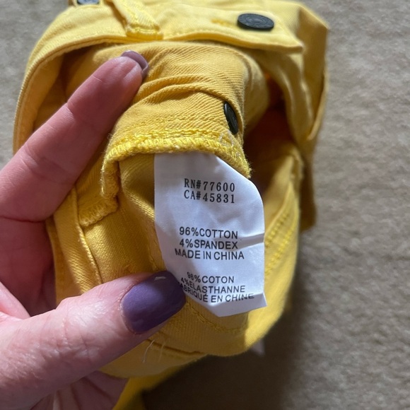 NWT Free People SR vs Sandrine Rose Virgin Label Yellow Relax Straight Fit Jeans - Picture 6 of 8